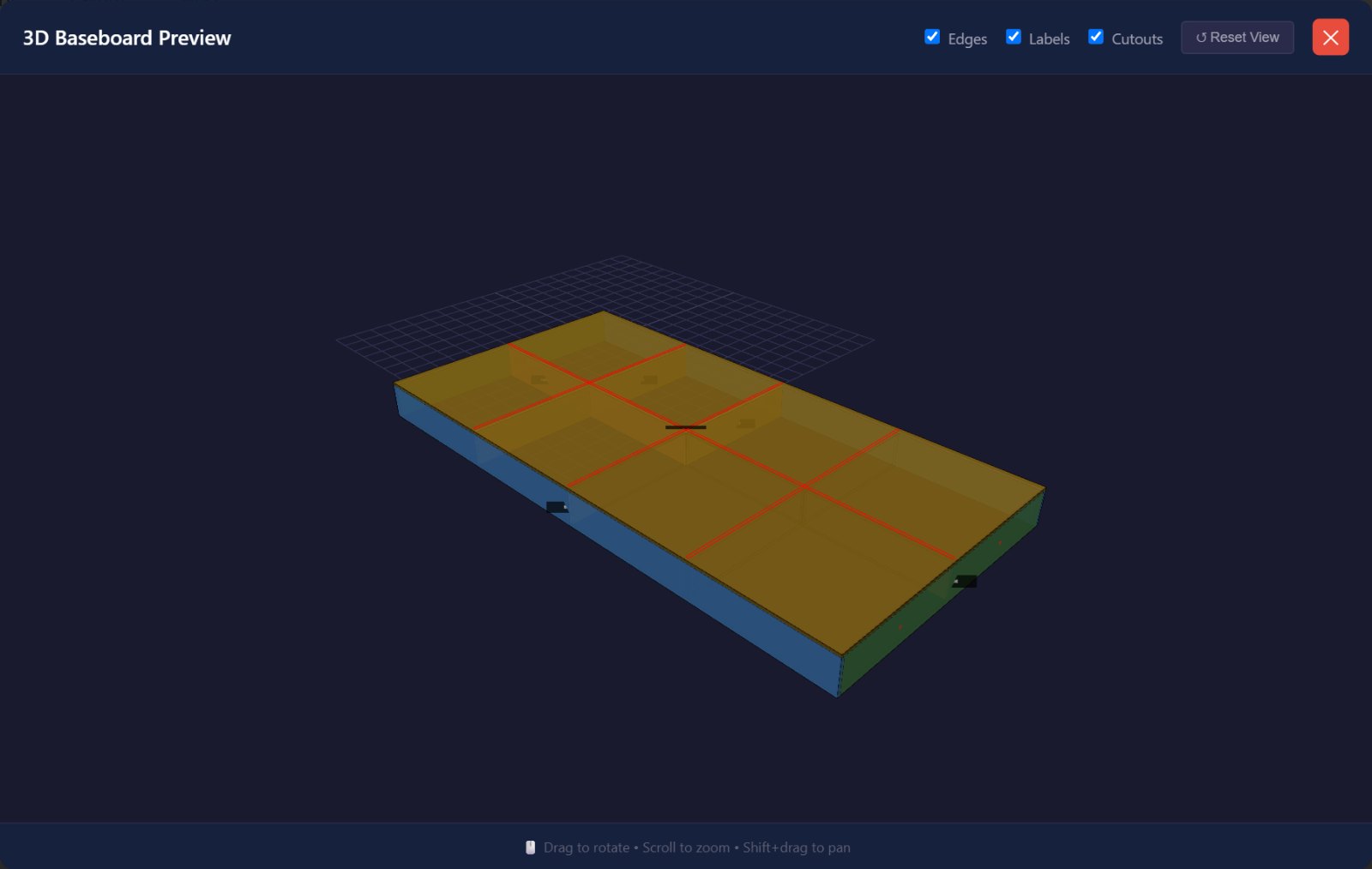 BaseIT!: design your own laser-cut baseboards
