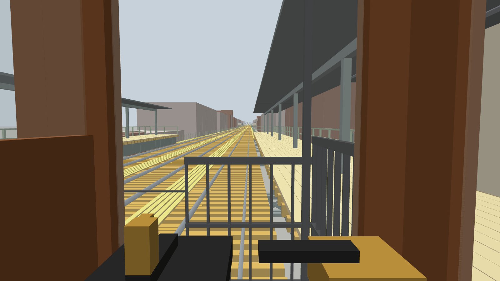 From the cab of an uptown local train running into 135th Street station
